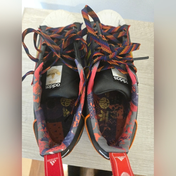 Adidas Originals Superstar Chinese New Year Black Liquid Gold Kids Youth 4 Ox - Picture 6 of 8